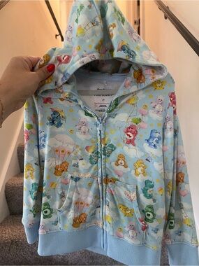 Posh Peanut Light Blue Care Bears Zip Hoodie
